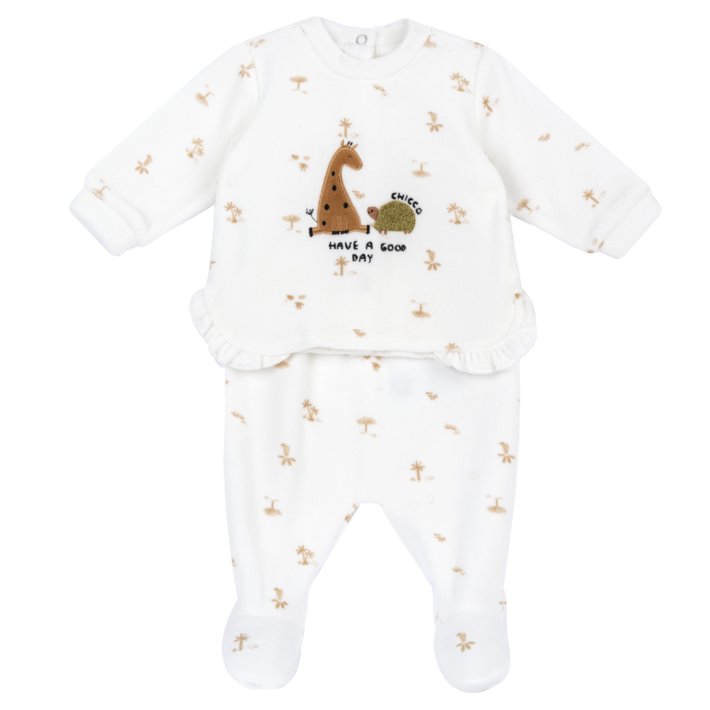 Completo maglia e pantaloni con piedini