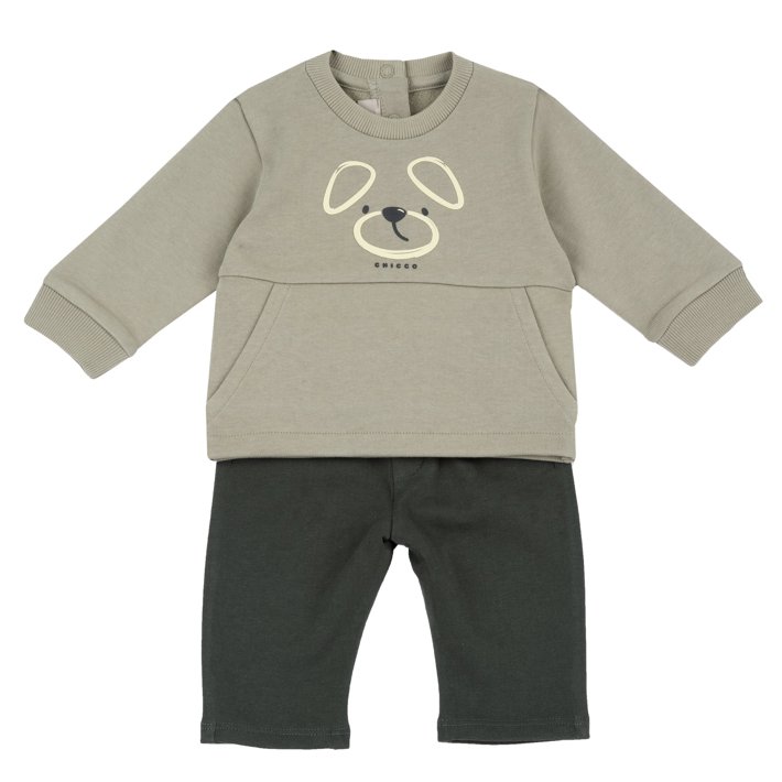 Conjunto de Camisola com Ursinho e Cal&ccedil;as 