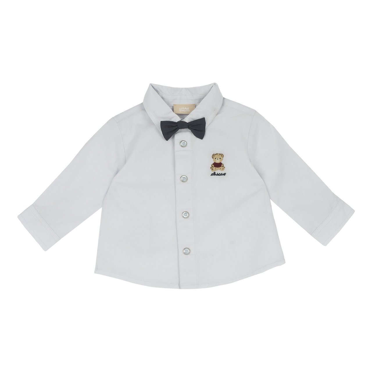 Camicia manica lunga con papillon Chicco - 0