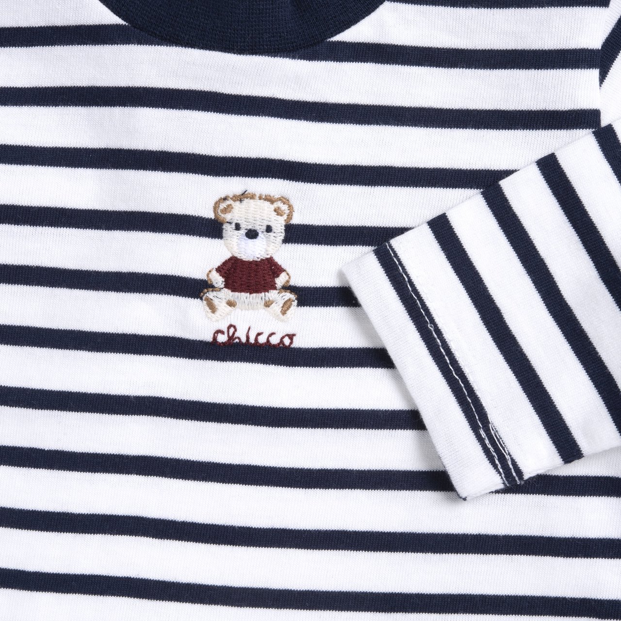 Camiseta de Manga Larga a Rayas con Osito  Chicco - 2