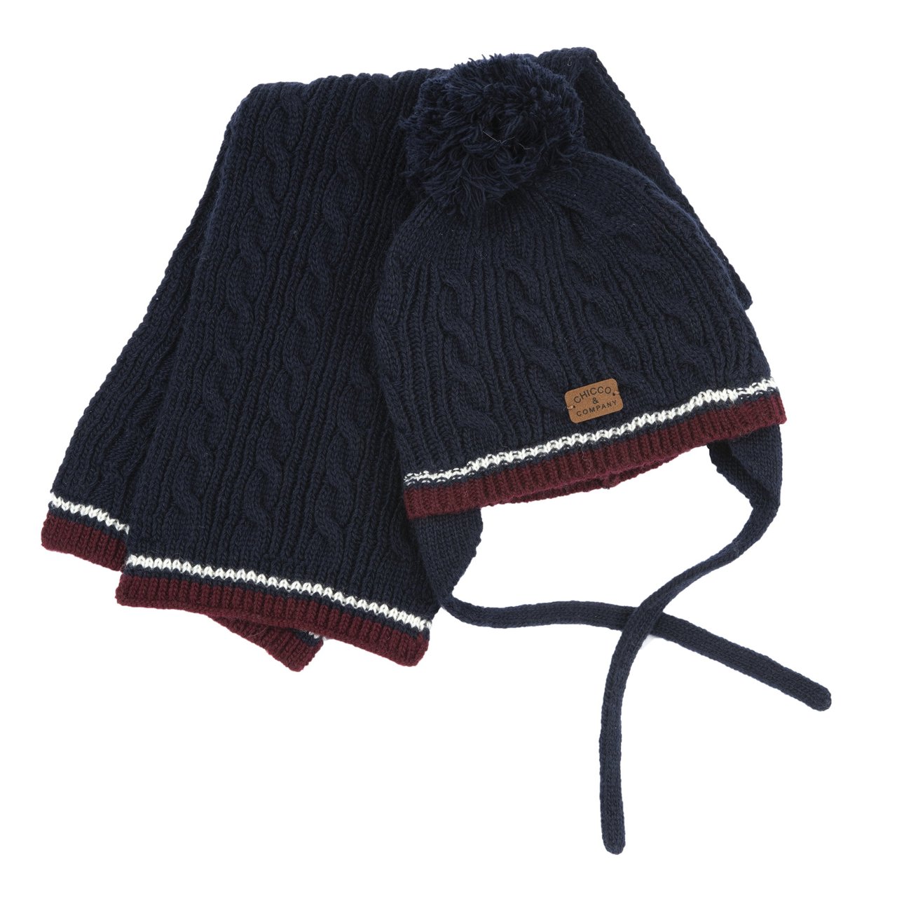Conjunto de Gorro y Bufanda Azules Chicco - 0