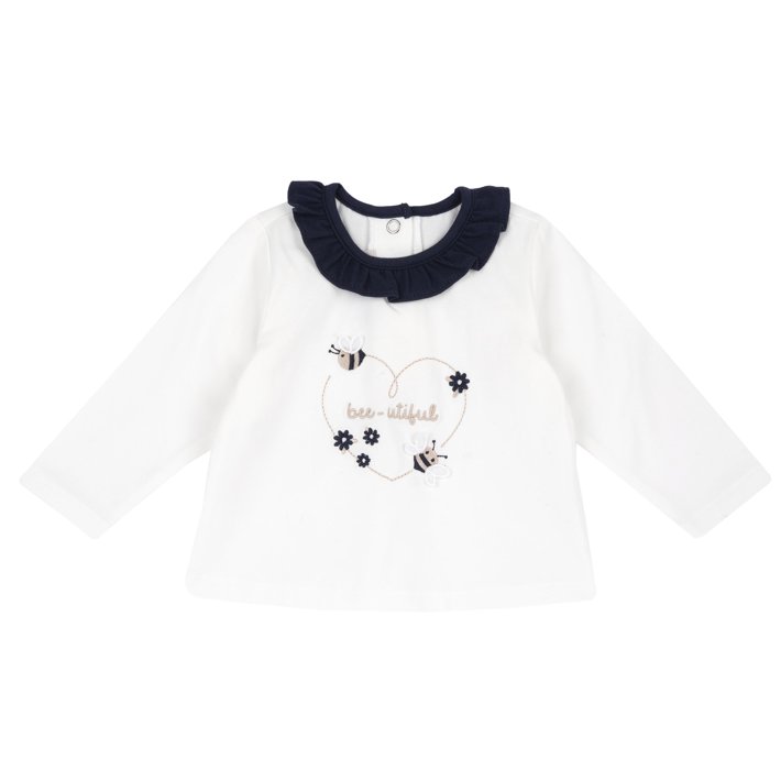 Camisola com Bordado "Bee-utiful" e Abelhas