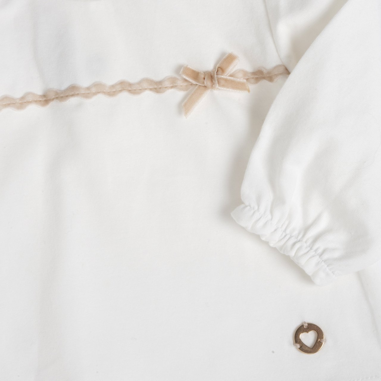 Camisola Branca com La&ccedil;o Rosa Chicco - 2