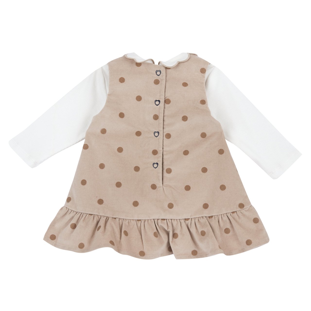 Conjunto de Vestido &agrave;s Bolinhas e Camisola Chicco - 1