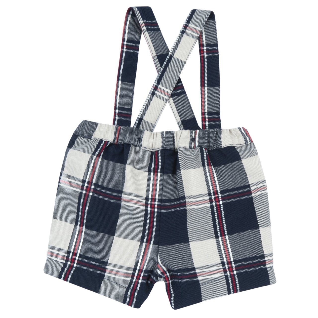Pantalones Cortos con Tirantes a Cuadros Chicco - 1