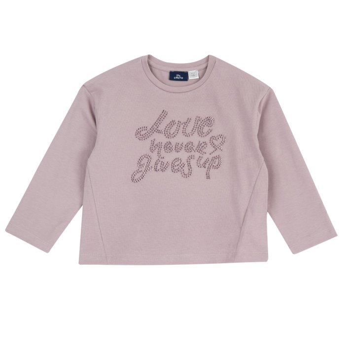 Camisola de Manga Comprida Rosa "Love Never Gives Up"