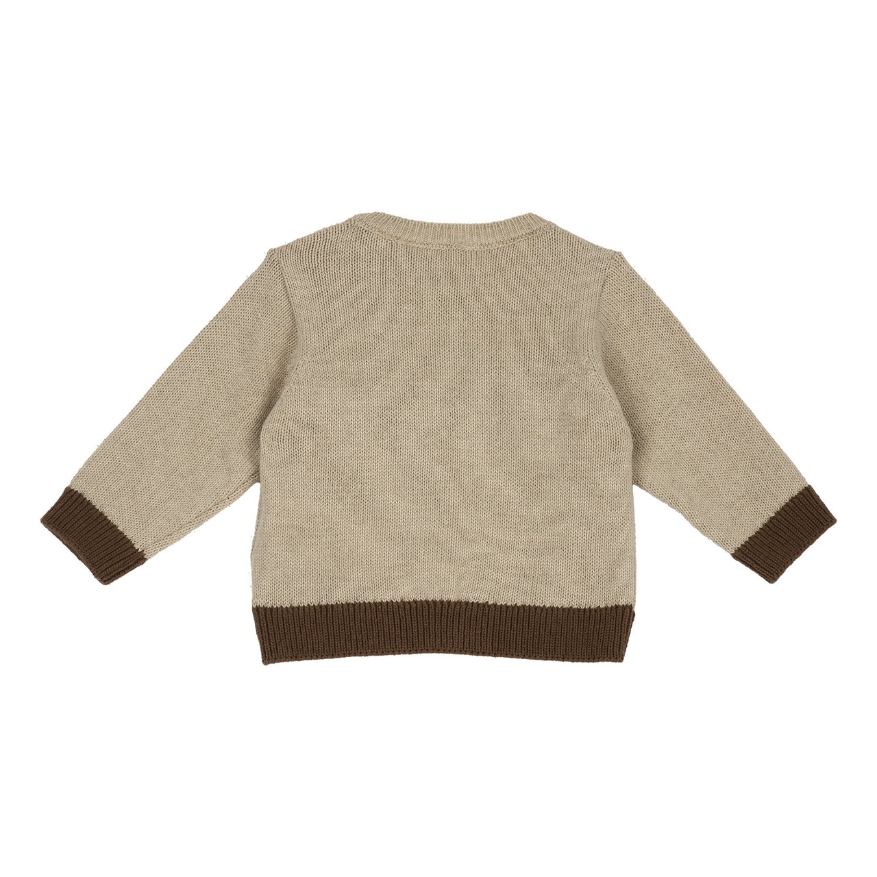 Camisola de L&atilde; Bege com Carrinho Chicco - 1