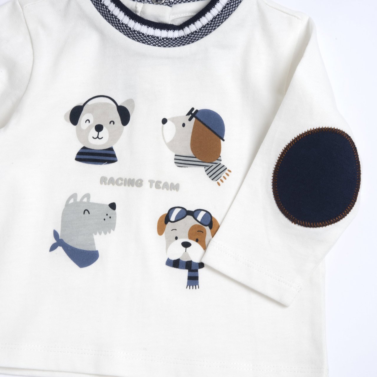 Camisola de Manga Comprida Branca com C&atilde;ezinhos Chicco - 2
