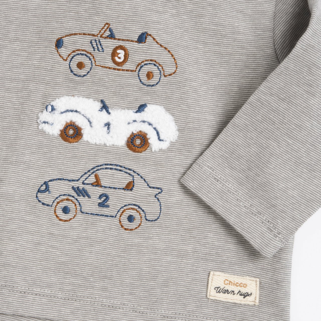 Camisola de Manga Comprida Cinzenta com Carrinhos Chicco - 2