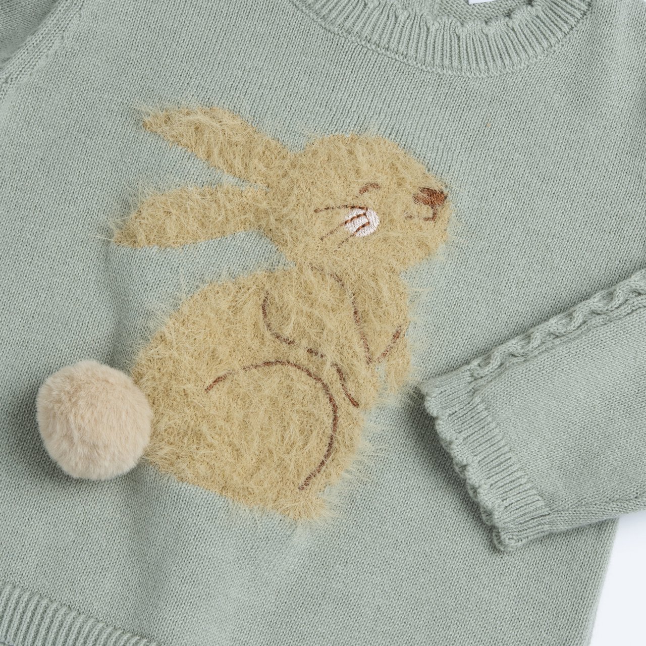 Camiseta de Punto Verde con Conejito Chicco - 1