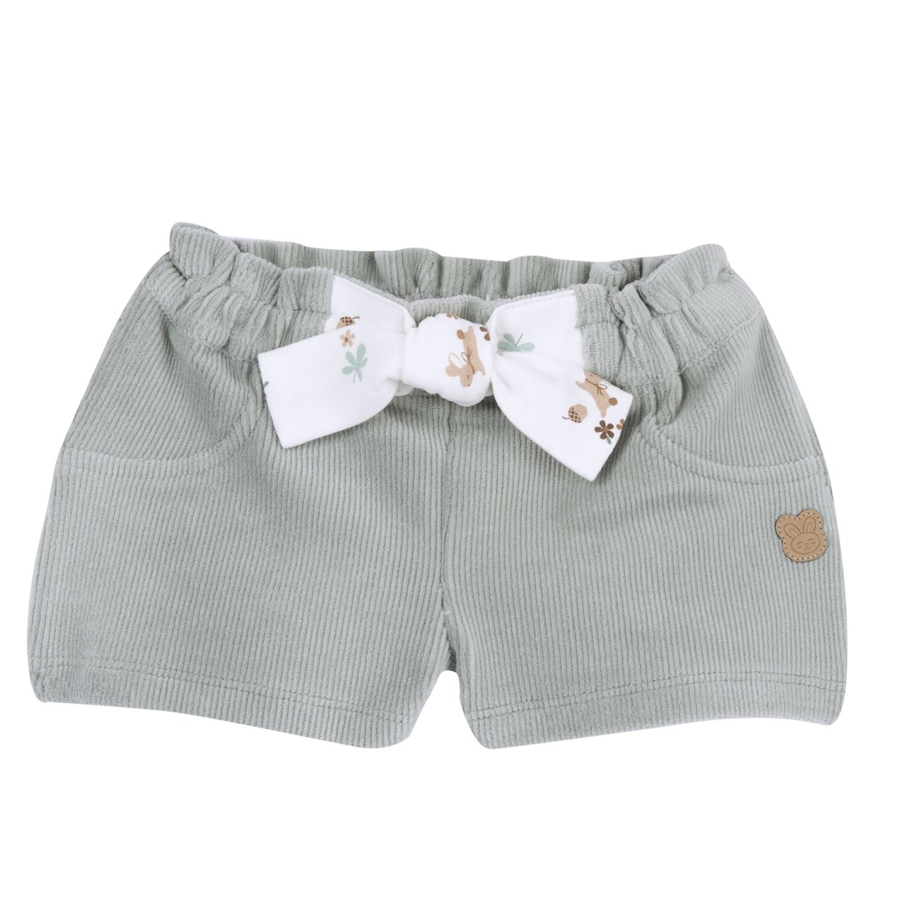 Pantalones Cortos Verdes con Lazo Chicco - 0