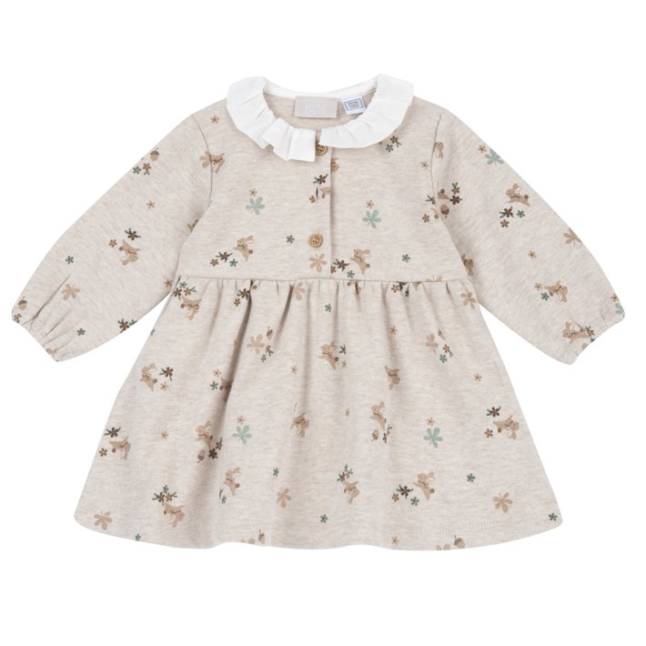 Vestido de Manga Larga con Flores