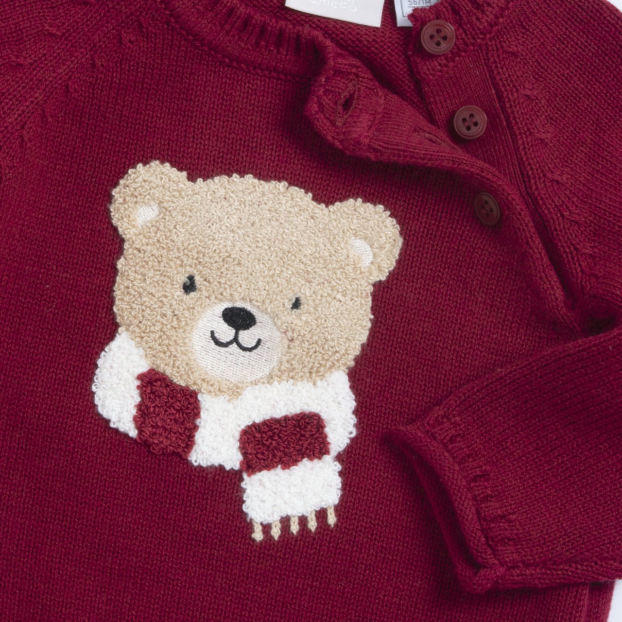 Camiseta de Punto Roja con Osito Chicco - 2