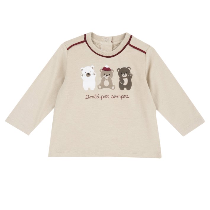 Camiseta Beige con Ositos