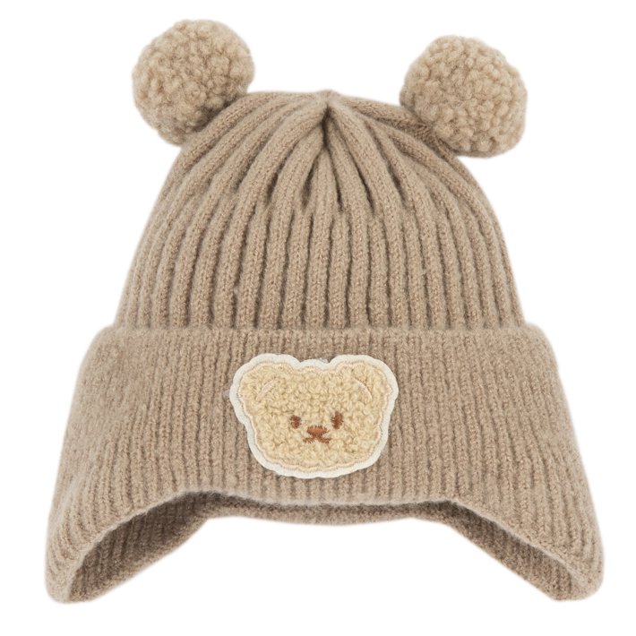 Gorro Beige con Osito 
