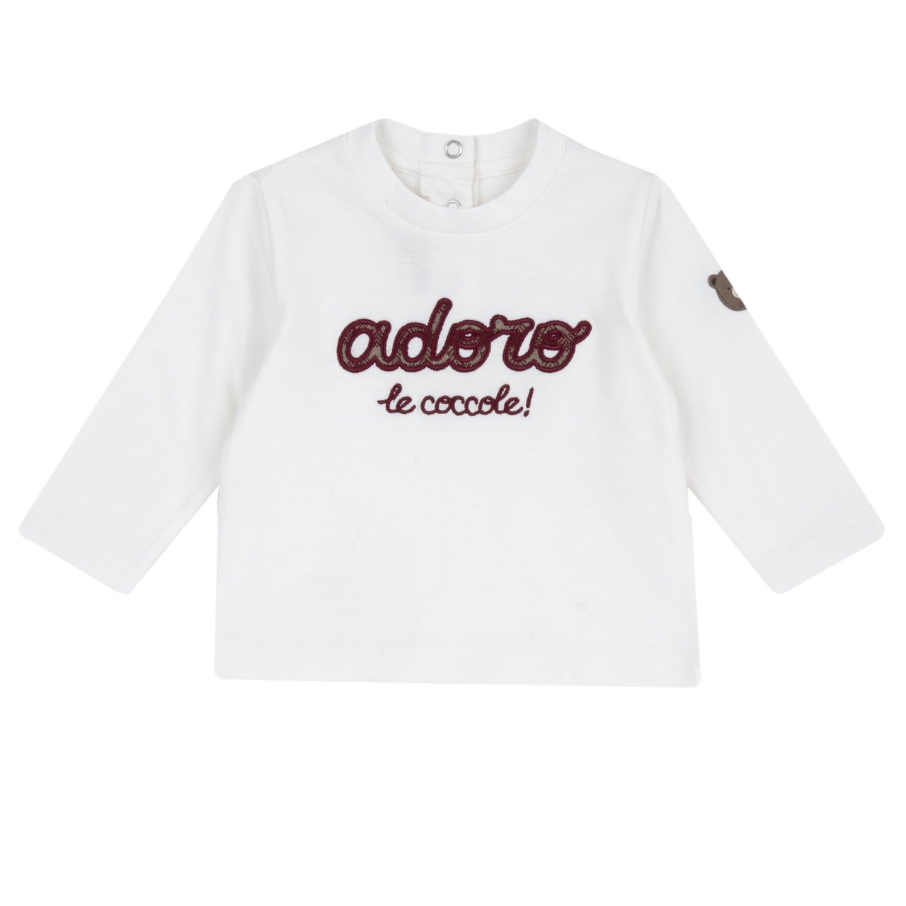 Camiseta Blanca "Adoro l'coccole!" Chicco - 0