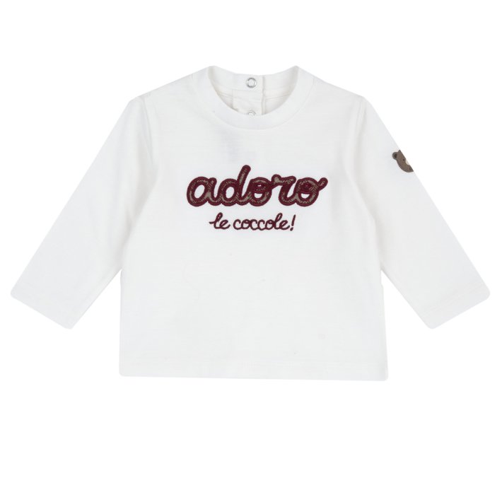 Camiseta Blanca "Adoro l'coccole!"