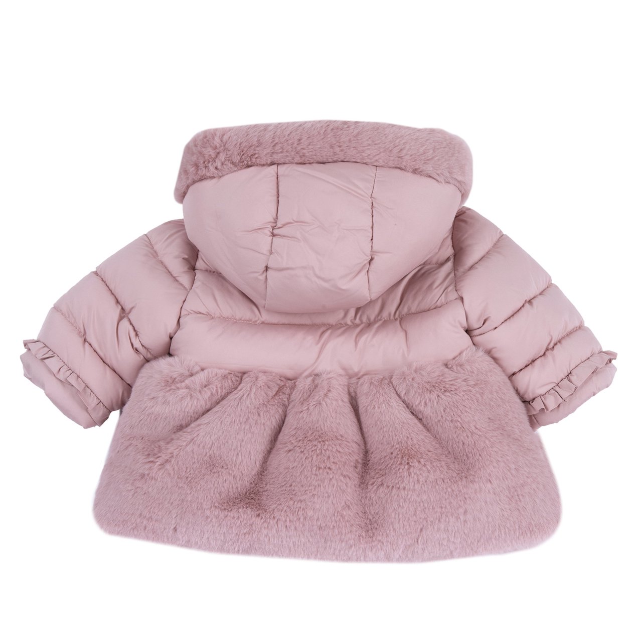 Abrigo Acolchado Rosa con Pelo Chicco - 1