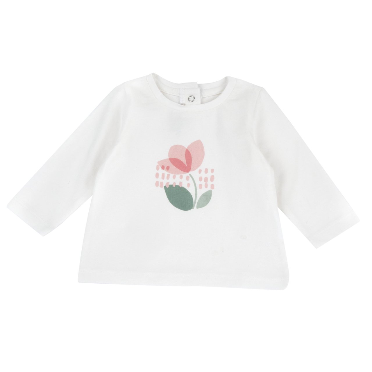 Camiseta Blanca con Flor Chicco - 0