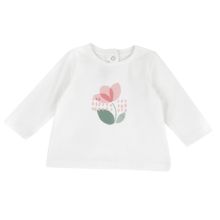 Camiseta Blanca con Flor
