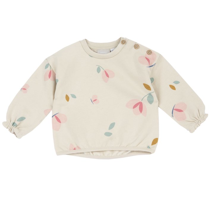 Sudadera Blanca con Flores