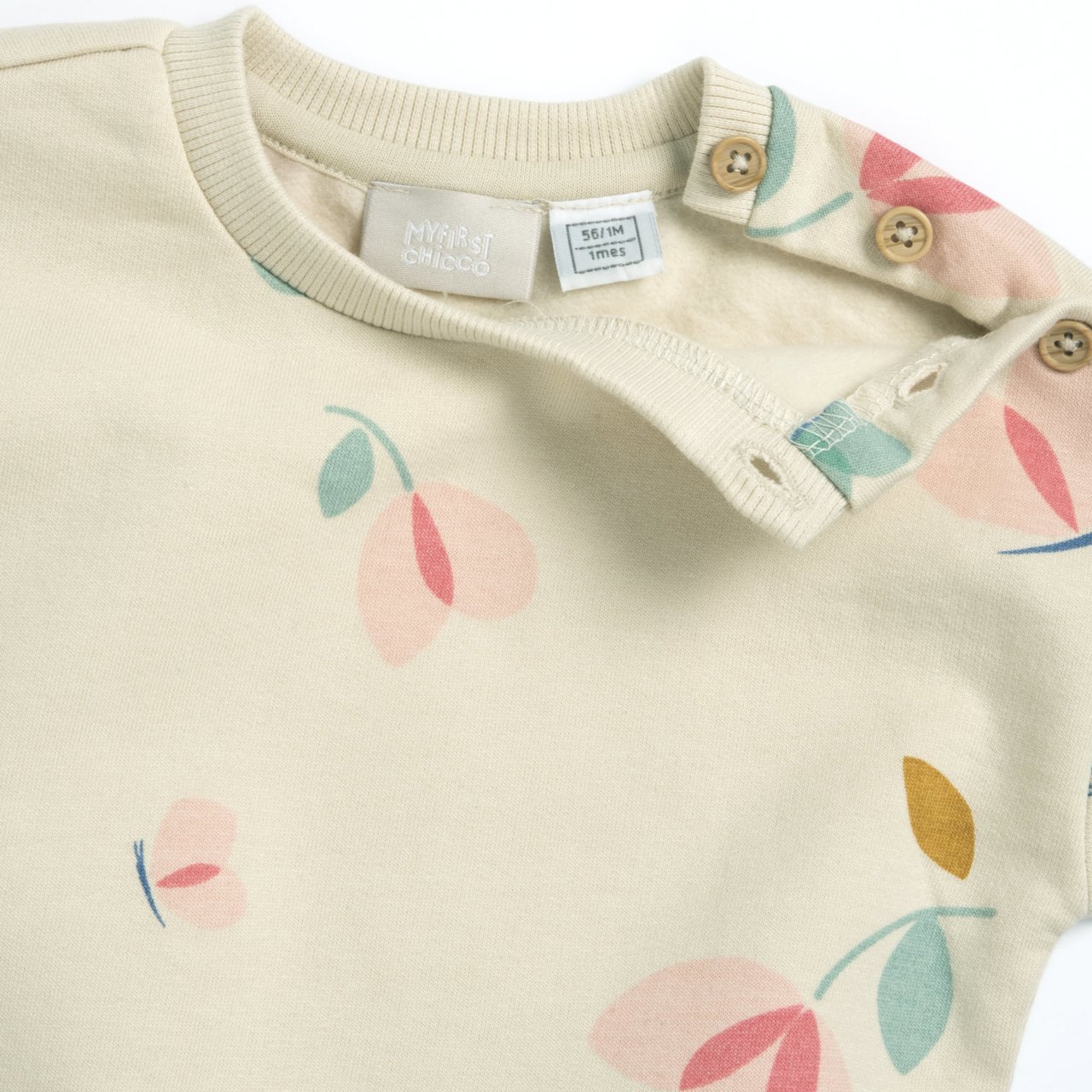 Sudadera Blanca con Flores Chicco - 2