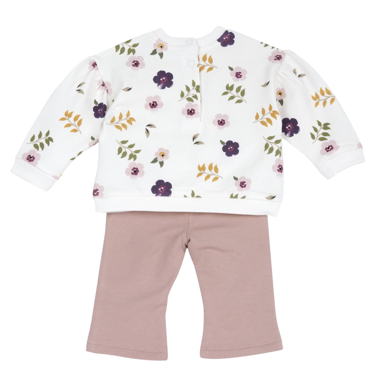 Conjunto de Camisola com Flores e Leggings Rosa Chicco - 1