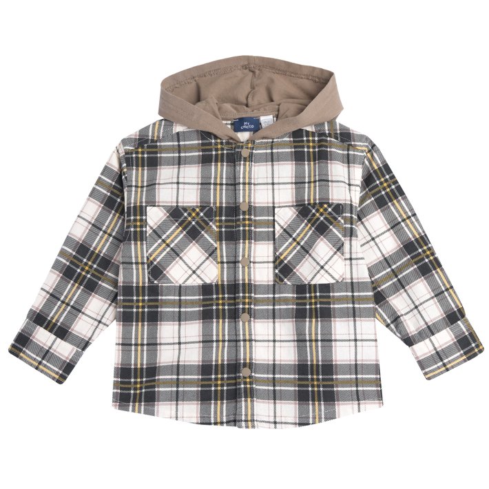 Camicia fantasia con cappuccio