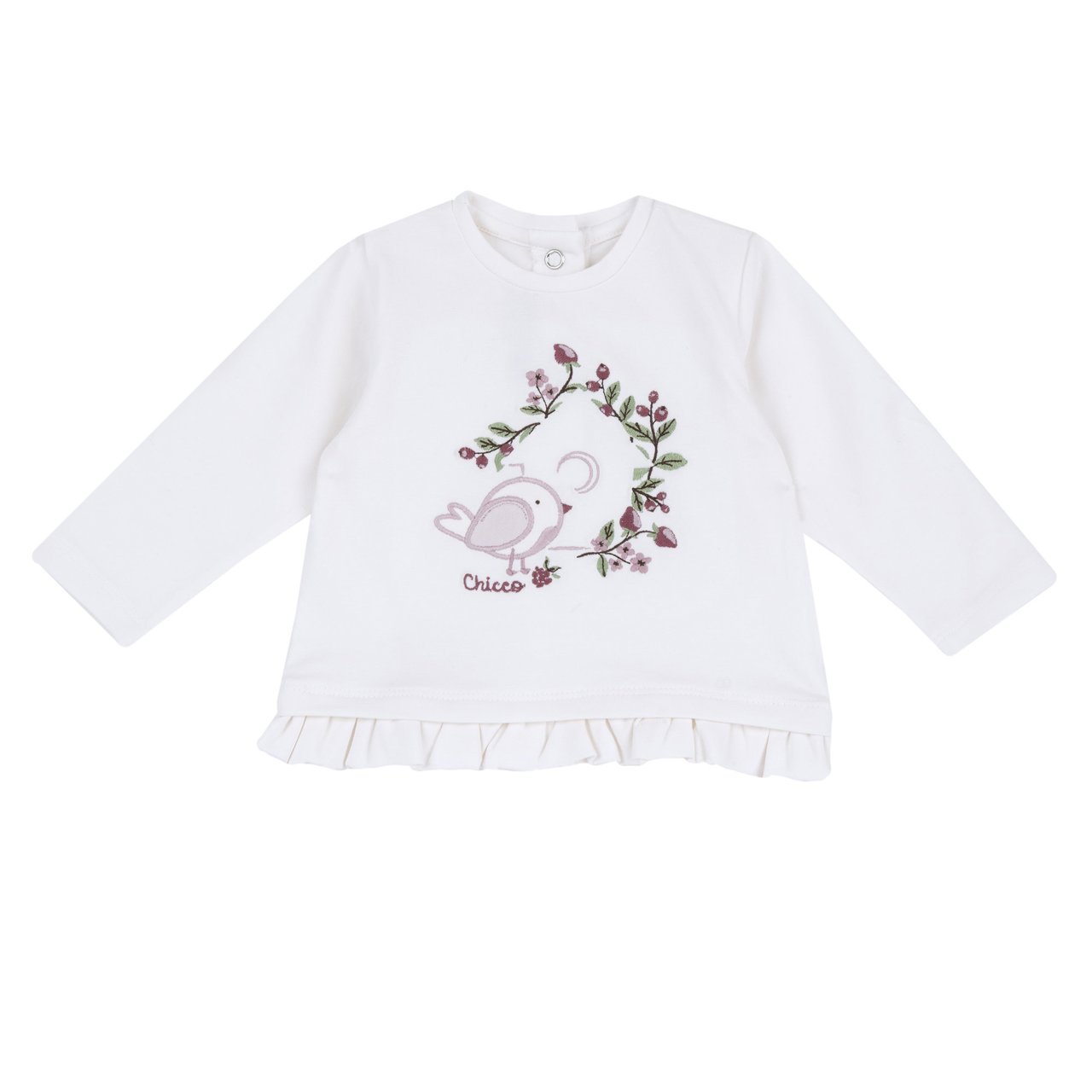 Camiseta Blanca con Pajaro Chicco - 0