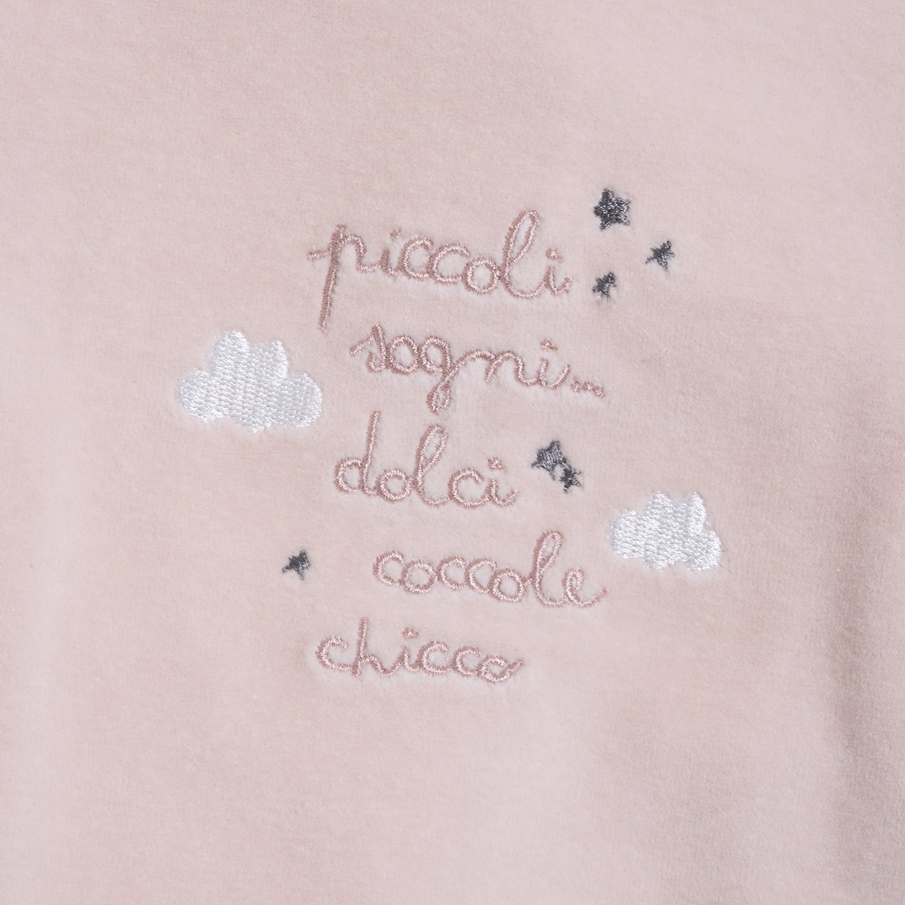 Pelele Rosa con Frase y Nubes Chicco - 2