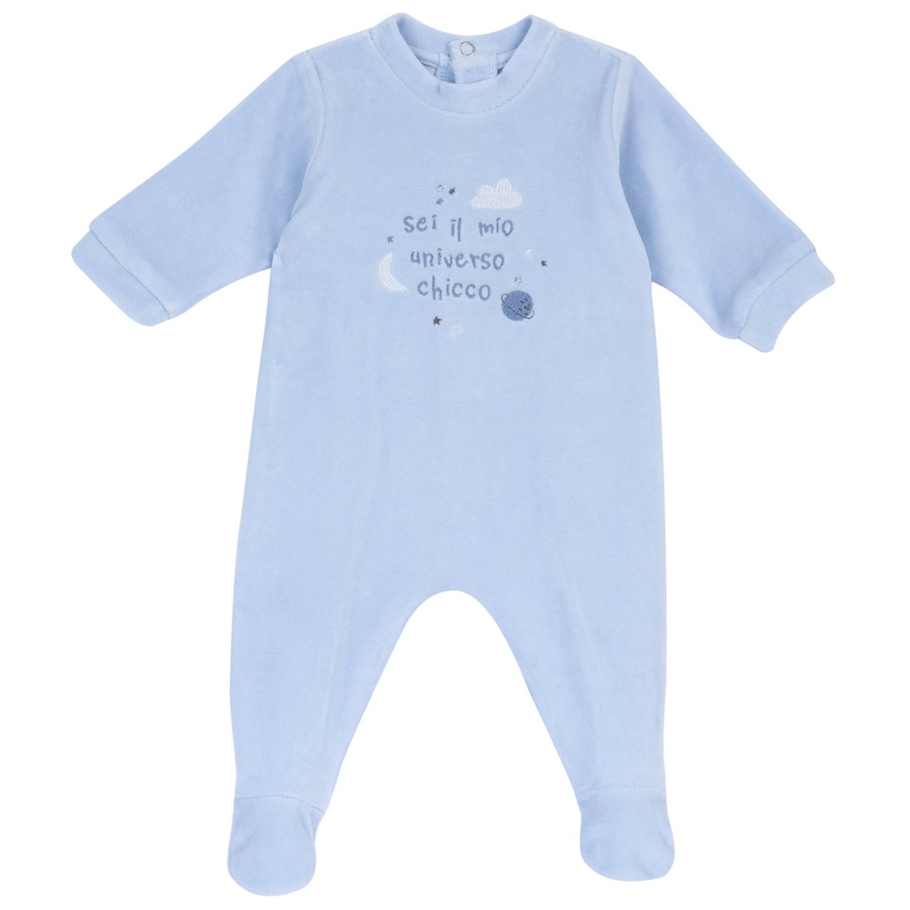 Pelele Azul con Frase y Nubes Chicco - 0