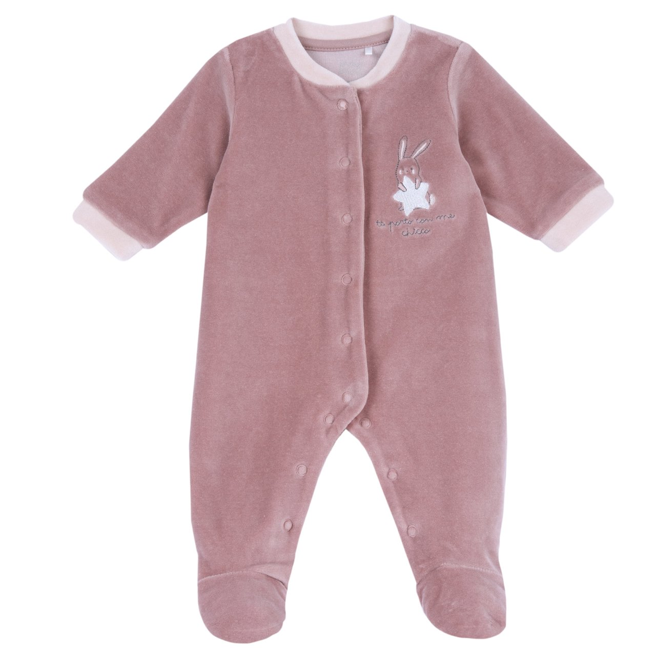 Pelele Rosa con Conejito y Estrella Chicco - 0