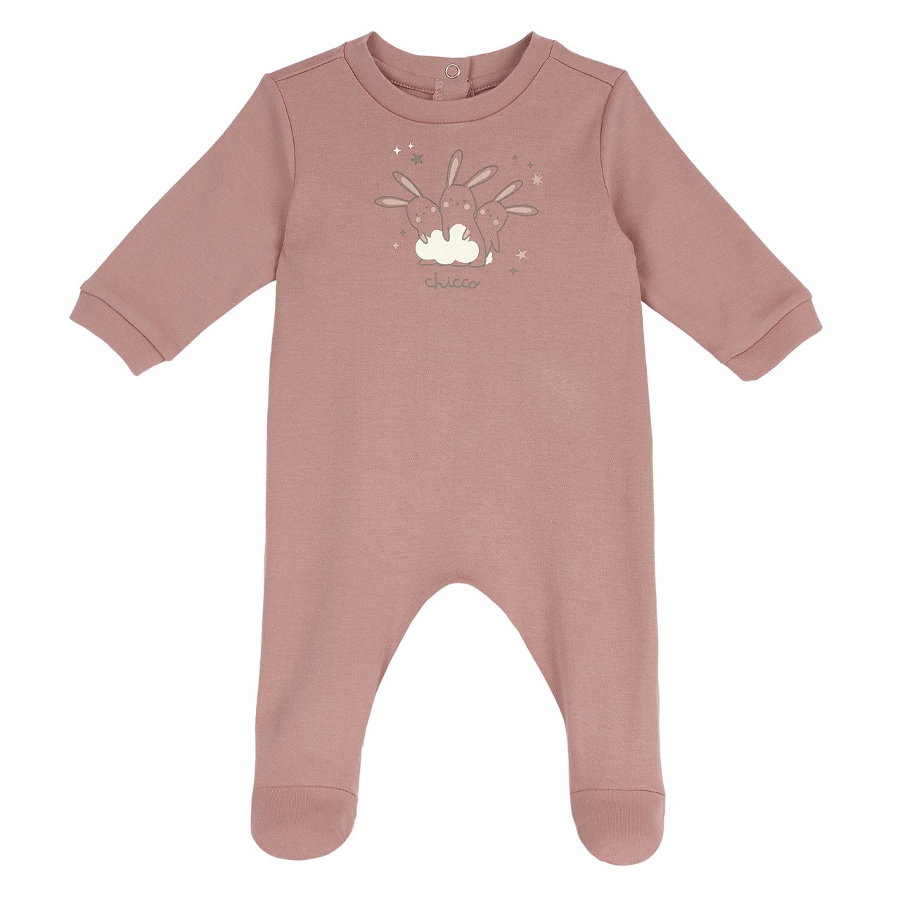 Pelele Rosa con Conejitos y Nube Chicco - 0