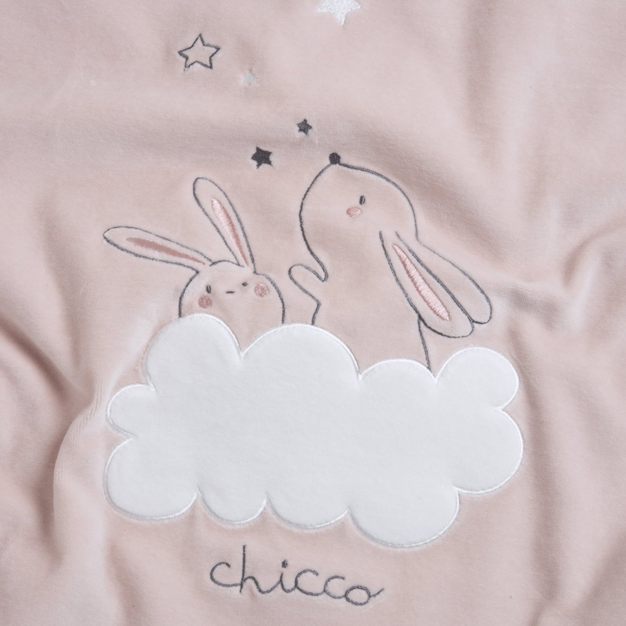 Manta Rosa con Conejitos y Nube Chicco - 2
