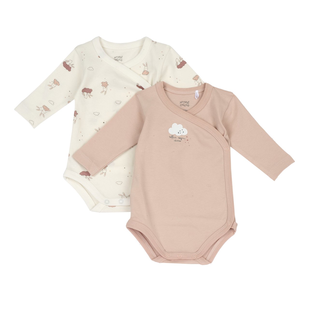 Conjunto de Bodies Rosa con Nubes Chicco - 0