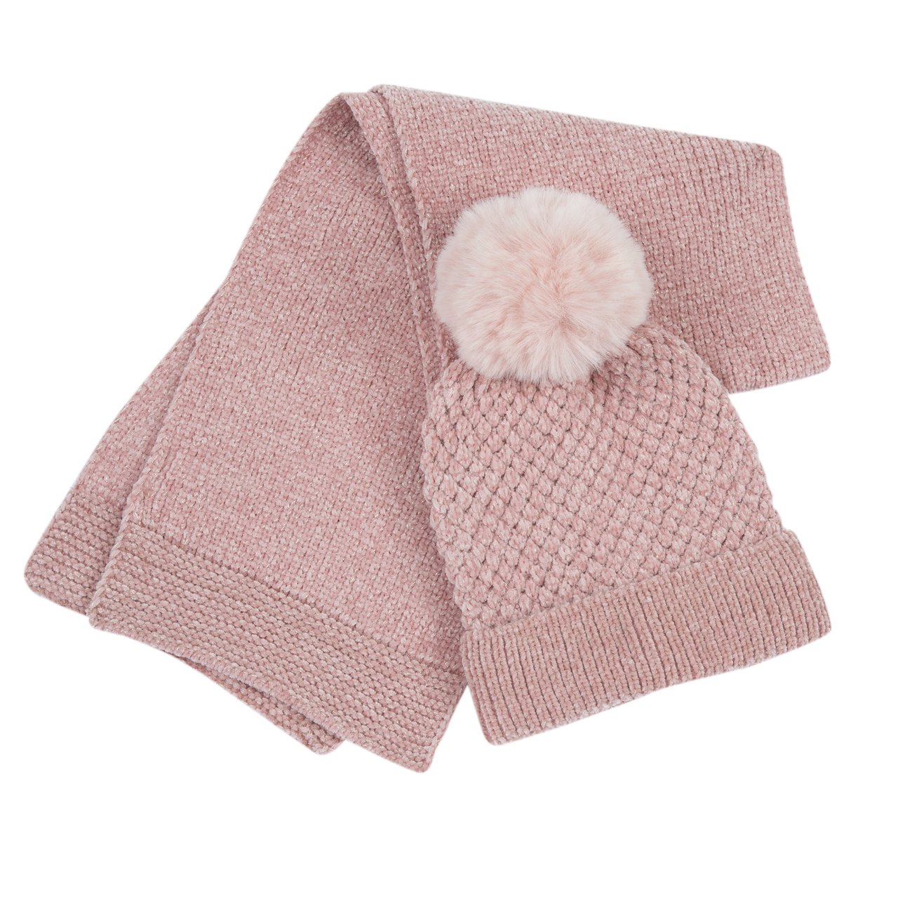 Conjunto de Gorro e Cachecol Rosa Chicco - 0