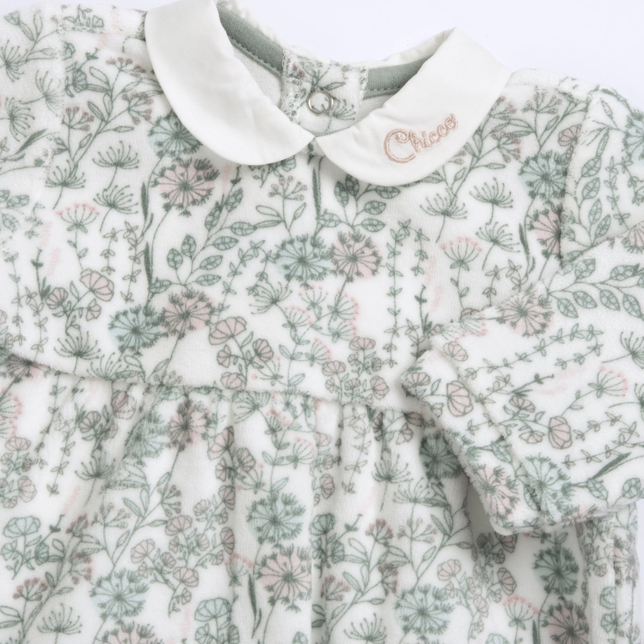 Conjunto de Camisa com Flores e Cal&ccedil;as com P&eacute;s Verdes Chicco - 2