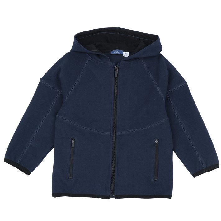 Felpa con cappuccio e zip 