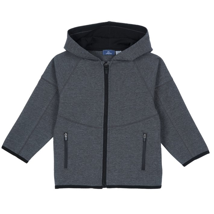 Felpa con cappuccio e zip 