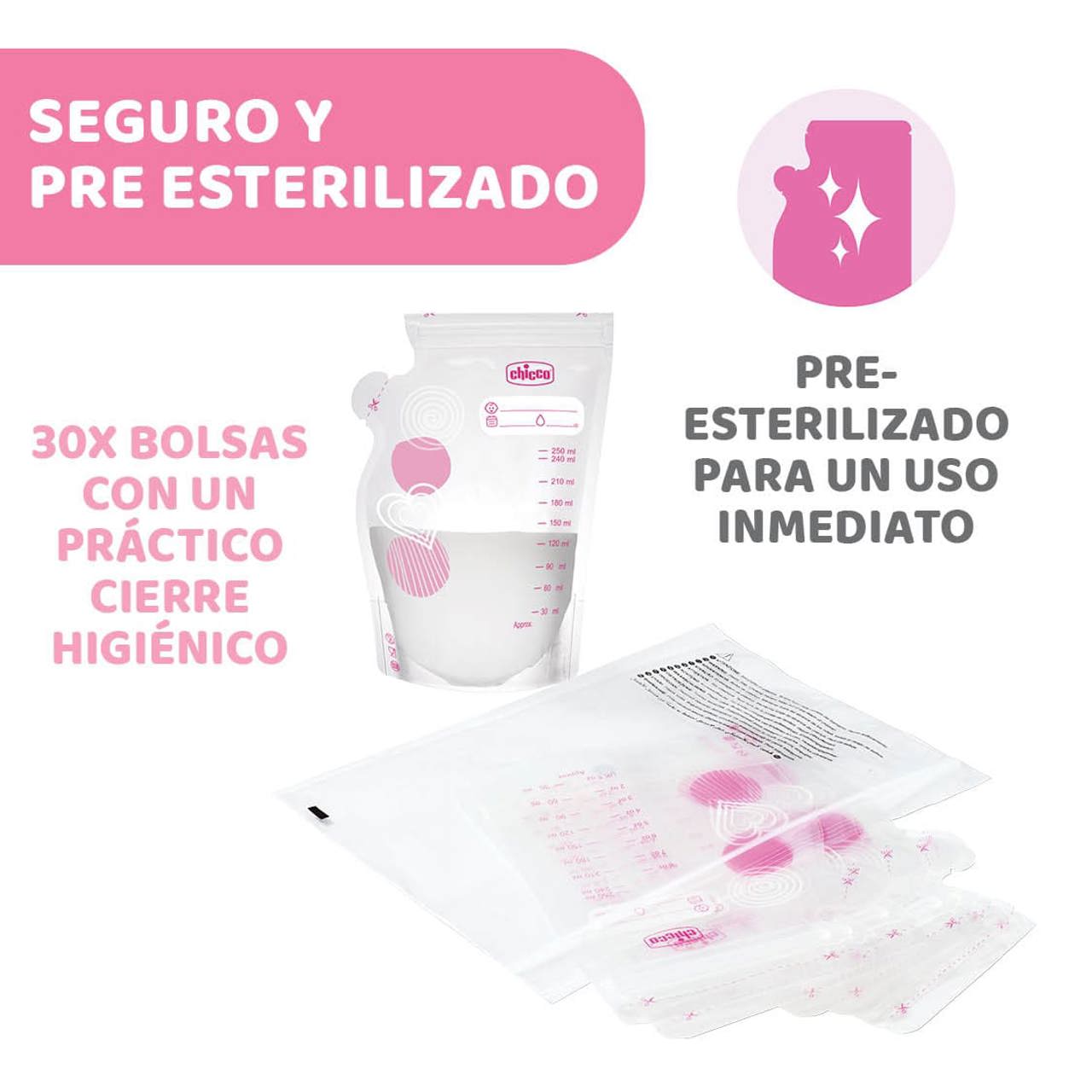 Bolsas conservación de leche materna 30 ud Chicco - 2