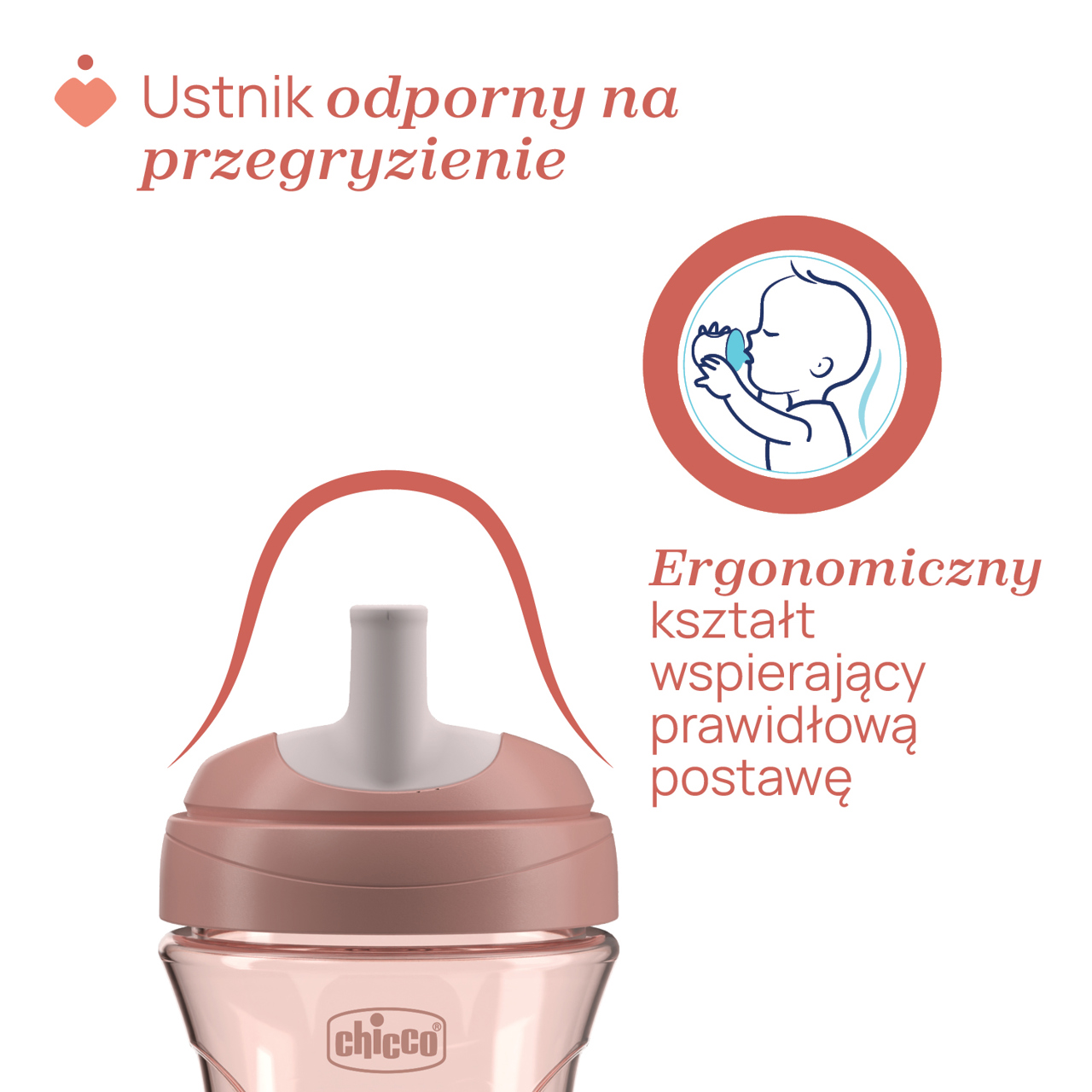 KUBEK NIEKAPEK Z USTNIKIEM W KSZTAŁCIE SŁOMKI 266 ML 12M+ null - 3