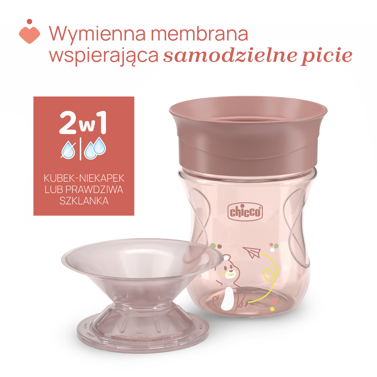 KUBEK 360` DO NAUKI SAMODZIELNEGO PICIA 200 ML 12M+ null - 3