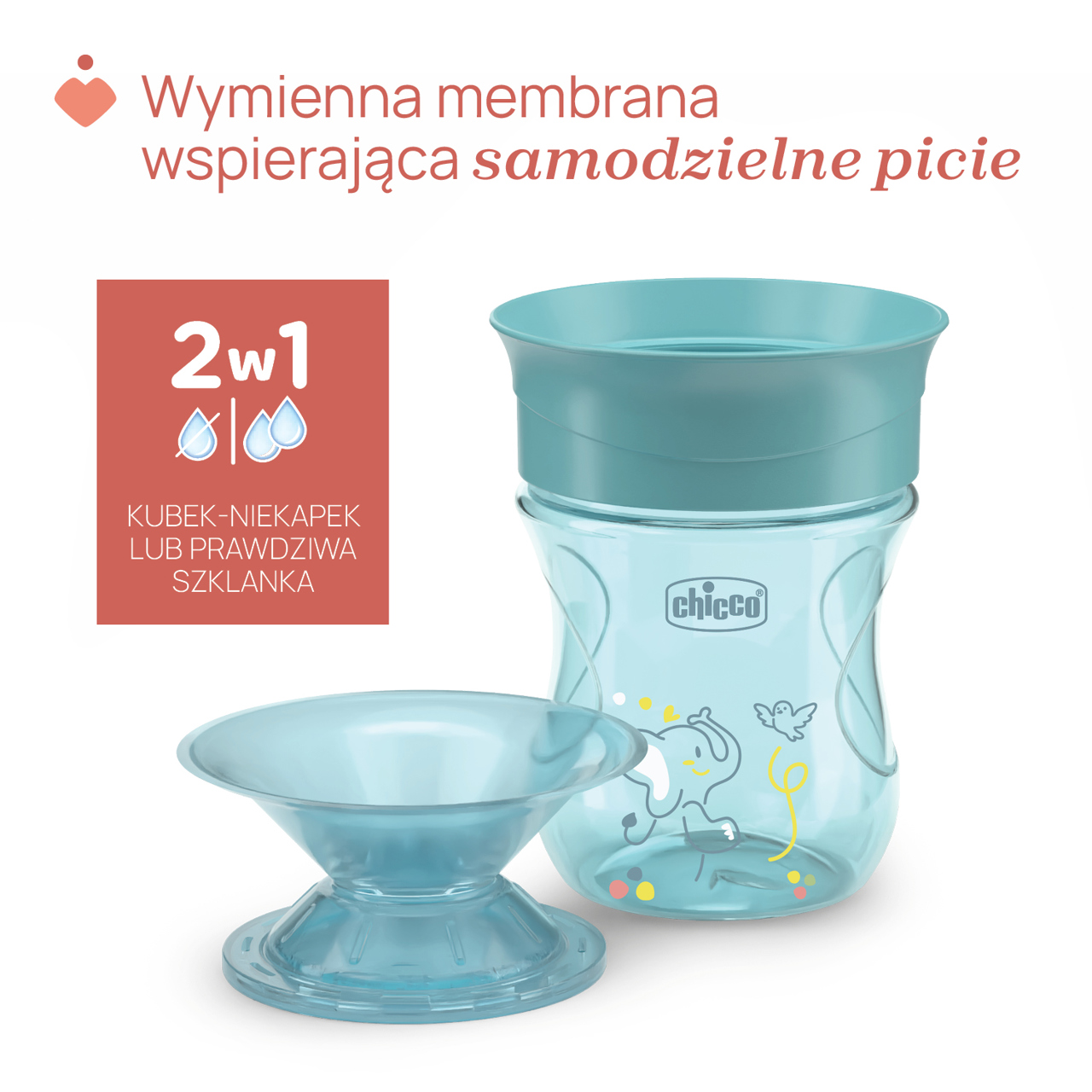 KUBEK 360` DO NAUKI SAMODZIELNEGO PICIA 200 ML 12M+ null - 3