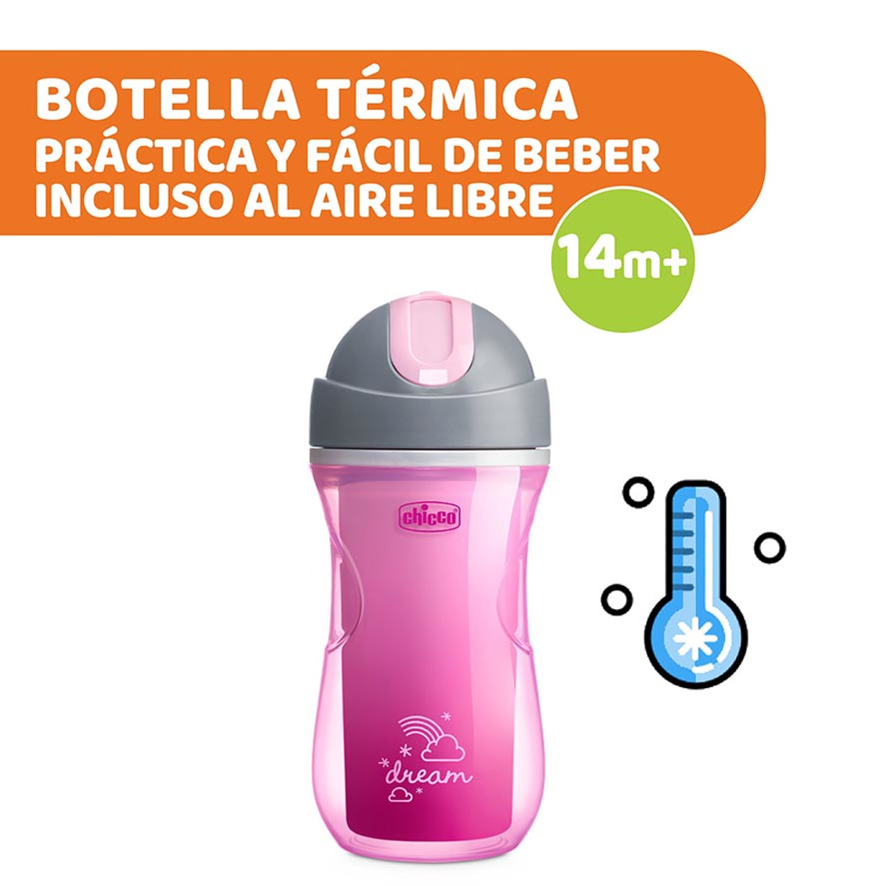 Sport Cup 14m+ Botella de agua deportiva con popote para niños null - 4
