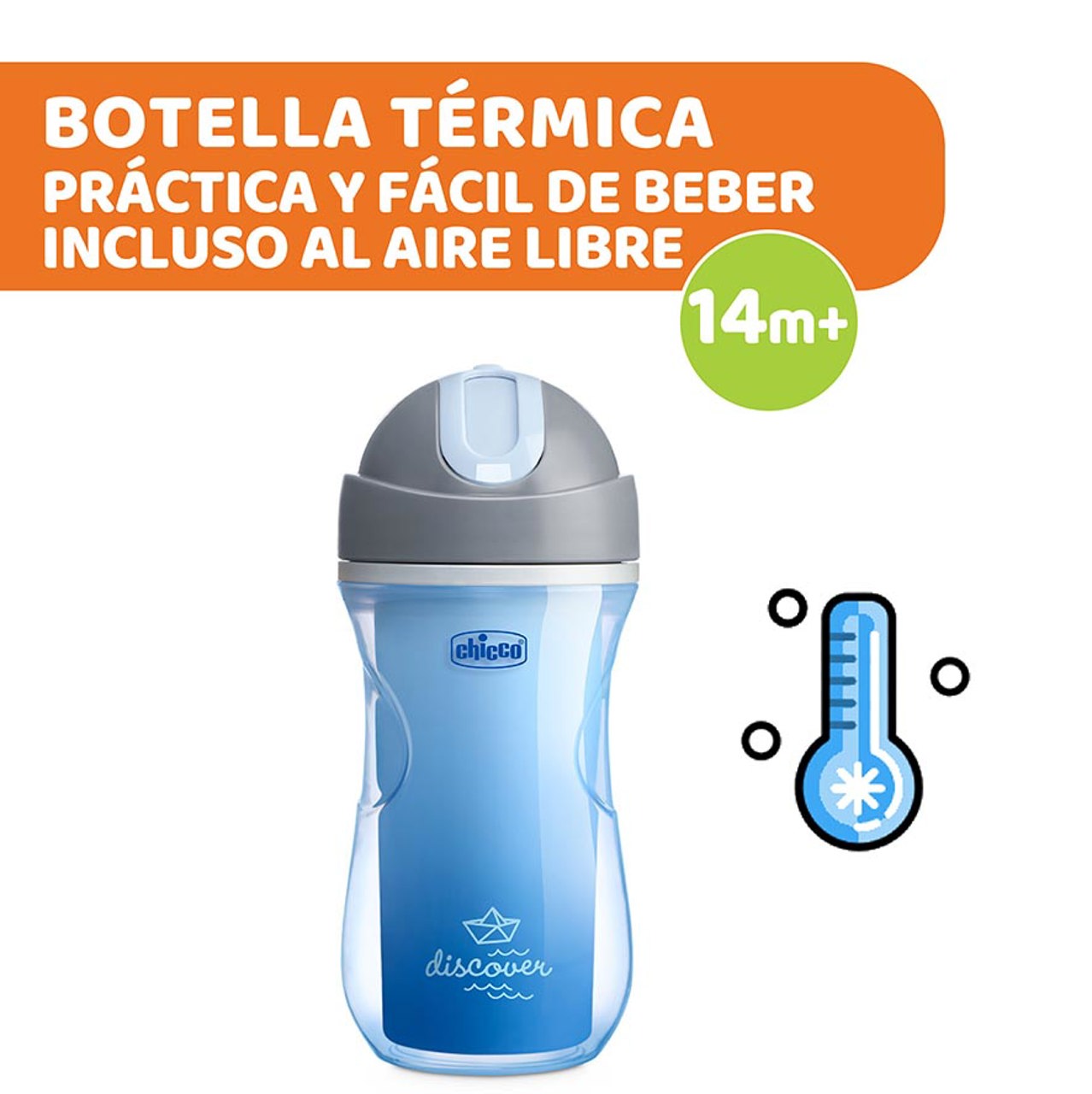 Sport Cup 14m+ Botella de agua deportiva con popote para niños null - 5