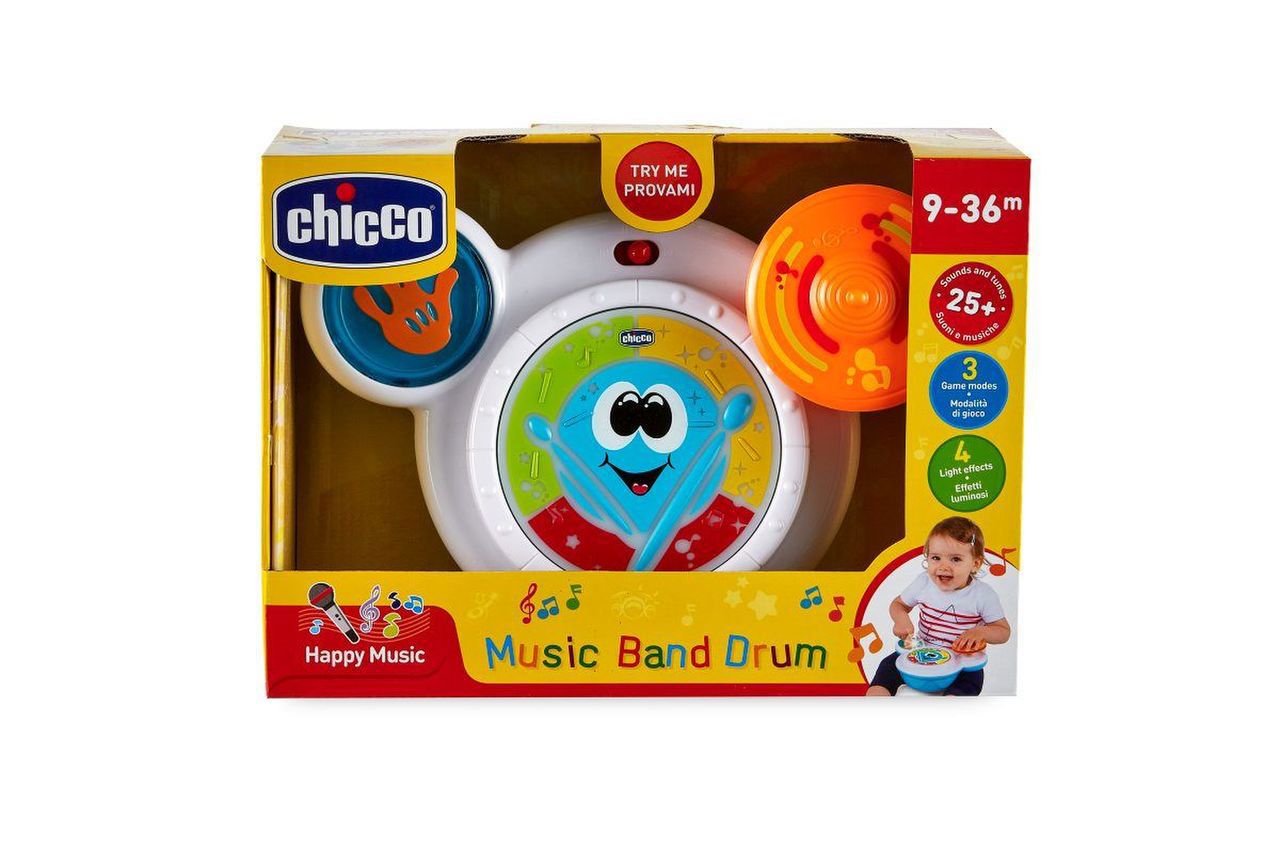 Batterie bébé CHICCO Ma Première Batterie Music Band Drum Pas Cher