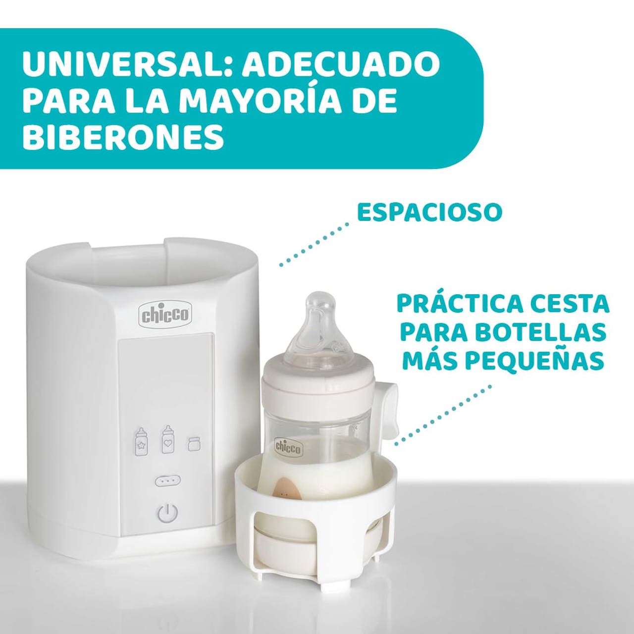 CHICCO CALIENTA BIBERONES CASA STEP UP - VFarma - Parafarmacia y  Medicamentos online. 24h al cuidado de tu salud.