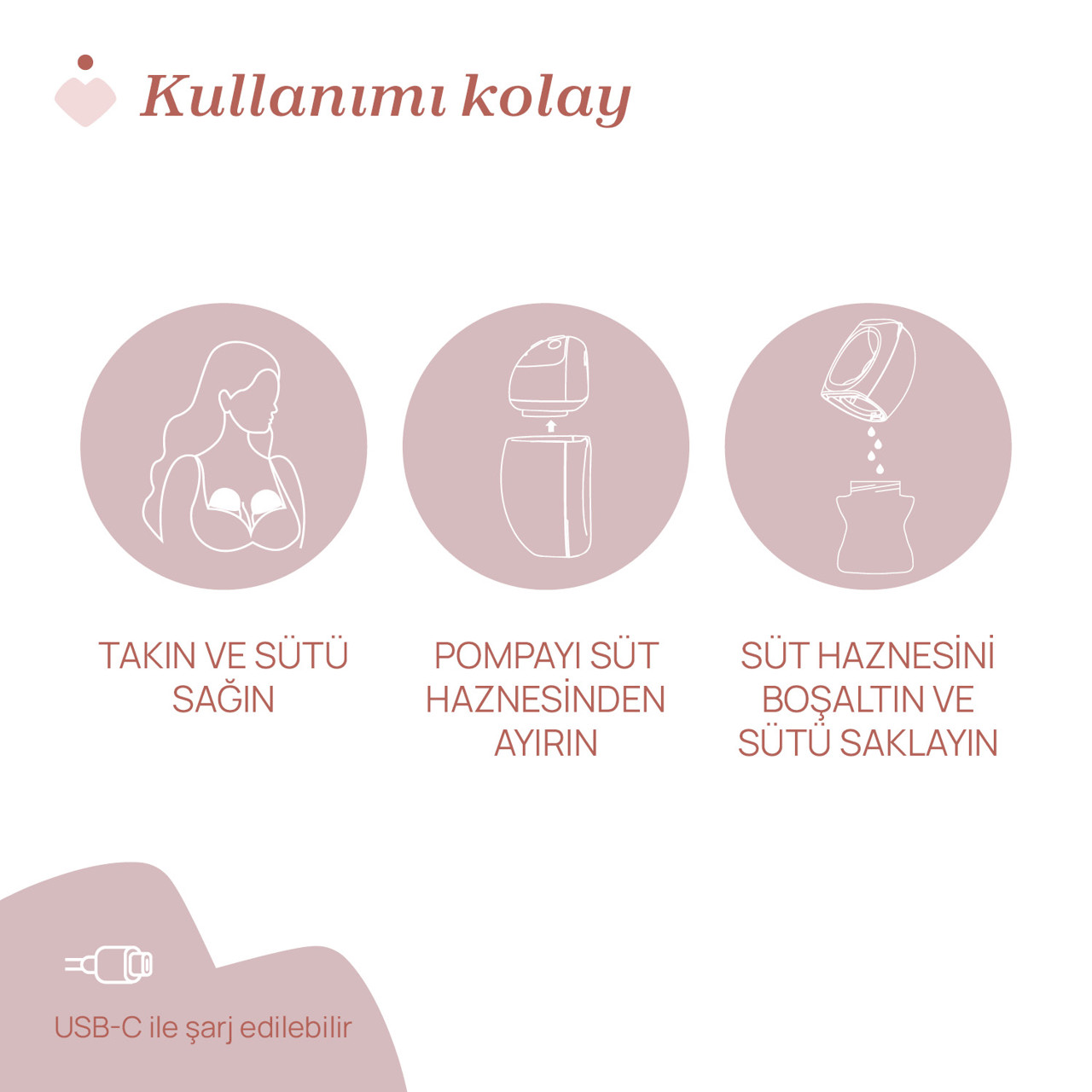 TEKLİ GİYİLEBİLİR G&Ouml;Ğ&Uuml;S POMPASI null - 2