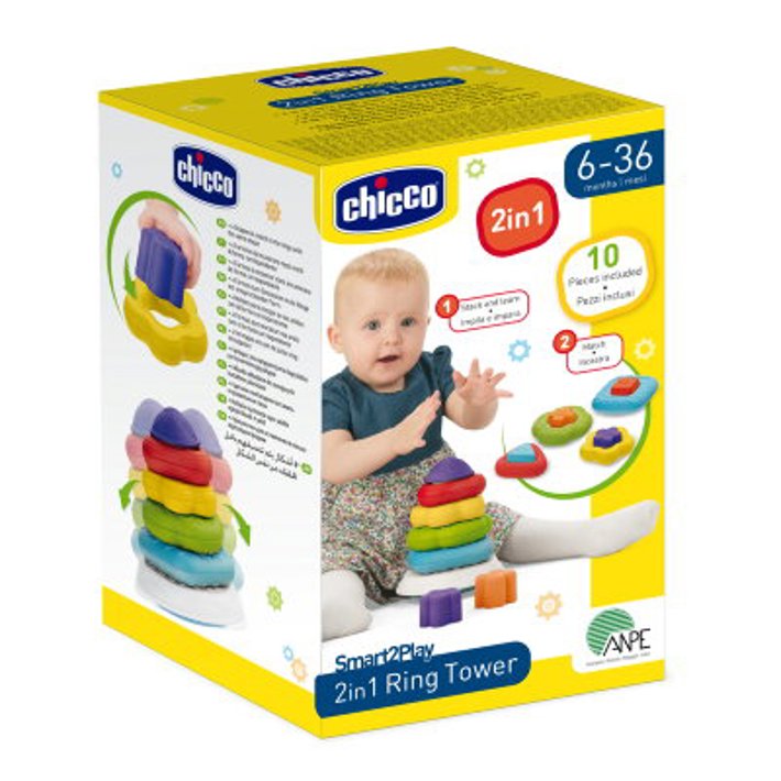 2 en 1 Pir&aacute;mide de Anillos