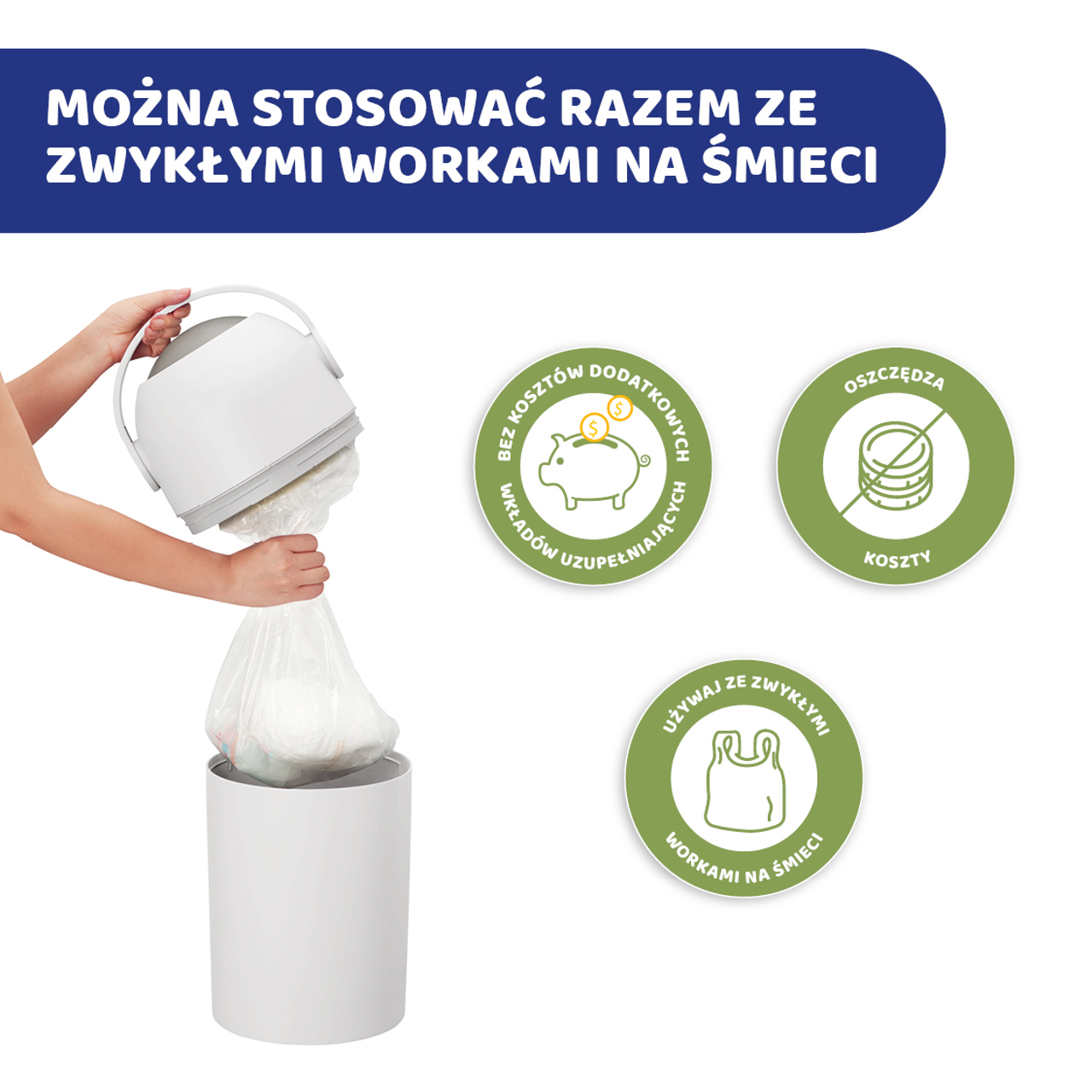 KOSZ NA PIELUCHY BIAŁY null - 3